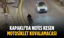 Kapaklı’da nefes kesen motosiklet kovalamacası