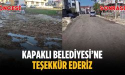 “Kapaklı Belediyesi’ne teşekkür ederiz”