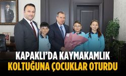 Kapaklı’da kaymakamlık koltuğuna çocuklar oturdu