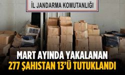Mart ayında yakalanan 277 şahıstan 13’ü tutuklandı