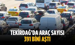 Tekirdağ’da araç sayısı 391 bini aştı