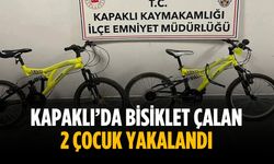 Kapaklı’da bisiklet çalan 2 çocuk yakalandı