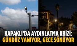 Kapaklı’da aydınlatma krizi: Gündüz yanıyor, gece sönüyor