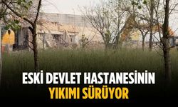 Eski devlet hastanesinin yıkımı sürüyor