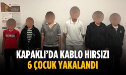 Kapaklı’da kablo hırsızı 6 çocuk yakalandı