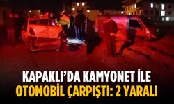 Kapaklı’da kamyonet ile otomobil çarpıştı: 2 yaralı