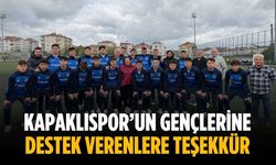 Kapaklıspor’un gençlerine destek verenlere teşekkür