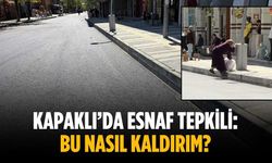 Kapaklı’da esnaf tepkili: Bu nasıl kaldırım?