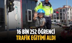 16 bin 252 öğrenci trafik eğitimi aldı