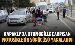 Kapaklı’da otomobille çarpışan motosikletin sürücüsü yaralandı