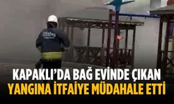Kapaklı’da bağ evinde çıkan yangına itfaiye müdahale etti
