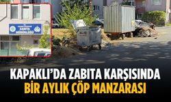 Kapaklı’da zabıta karşısında bir aylık çöp manzarası