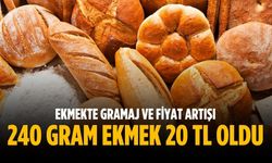 240 gram ekmek 20 TL oldu