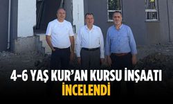 4-6 yaş Kur’an Kursu inşaatı incelendi