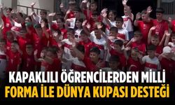 Kapaklılı öğrencilerden milli forma ile dünya kupası desteği