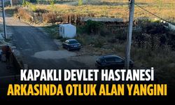 Kapaklı Devlet Hastanesi arkasında otluk alan yangını