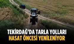 Tekirdağ’da tarla yolları hasat öncesi yenileniyor