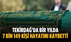 Tekirdağ'da bir yılda 7 bin 149 kişi hayatını kaybetti