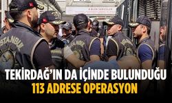Tekirdağ’ın da içinde bulunduğu 113 adrese operasyon