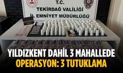 Yıldızkent dahil 3 mahallede operasyon: 3 tutuklama