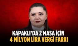 Kapaklı’da 2 masa için 4 milyon lira vergi farkı