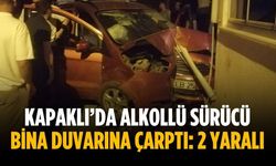 Kapaklı’da alkollü sürücü bina duvarına çarptı: 2 yaralı