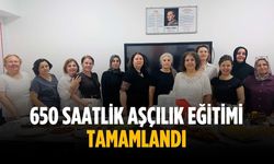 650 saatlik aşçılık eğitimi tamamlandı