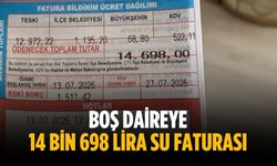 Boş daireye 14 bin 698 lira su faturası