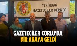 Gazeteciler Çorlu'da bir araya geldi