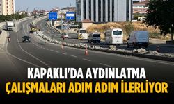 Kapaklı'da aydınlatma çalışmaları adım adım ilerliyor