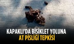 Kapaklı'da bisiklet yoluna tepki