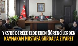 YKS'de derece elde eden öğrencilerden Kaymakam Mustafa Gürdal'a ziyaret