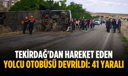 Tekirdağ'dan hareket eden yolcu otobüsü devrildi: 41 yaralı
