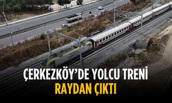 Çerkezköy’de yolcu treni raydan çıktı