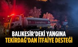 Balıkesir’deki yangına Tekirdağ'dan itfaiye desteği