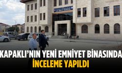 Kapaklı’nın yeni emniyet binasında inceleme yapıldı