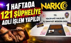 1 haftada 121 şüpheliye adli işlem yapıldı