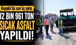 Kapaklı'da son üç ayda 12 bin 961 ton sıcak asfalt yapıldı