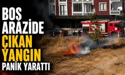 Boş arazide çıkan yangın panik yarattı