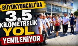 Büyükyoncalı'da 3.5 kilometrelik yol yenileniyor
