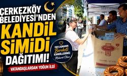Çerkezköy Belediyesi'nden kandil simidi dağıtımı