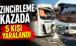 Zincirleme kazada 5 kişi yaralandı
