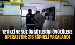Tetikçi ve suç örgütlerini övücülere operasyon: 216 şüpheli yakalandı