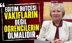 "Eğitim bütçesi vakıfların değil öğrencilerin olmalıdır"