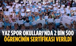 Yaz Spor Okulları'nda 2 bin 500 öğrencinin sertifikası verildi