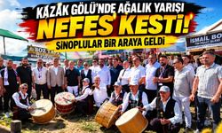 Kazak Gölü'nde ağalık yarışı nefes kesti: Sinoplular bir araya geldi