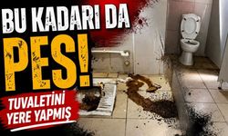 Bu kadarı da pes! Tuvaletini yere yapmış