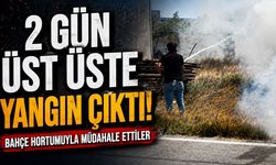 2 gün üst üste yangın çıktı: Bahçe hortumuyla müdahale ettiler