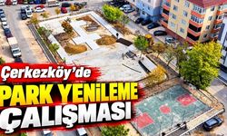 Çerkezköy’de park yenileme çalışması