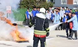 Özel ÇOSB MTAL’de öğrenciler yangına karşı bilinçlendirildi